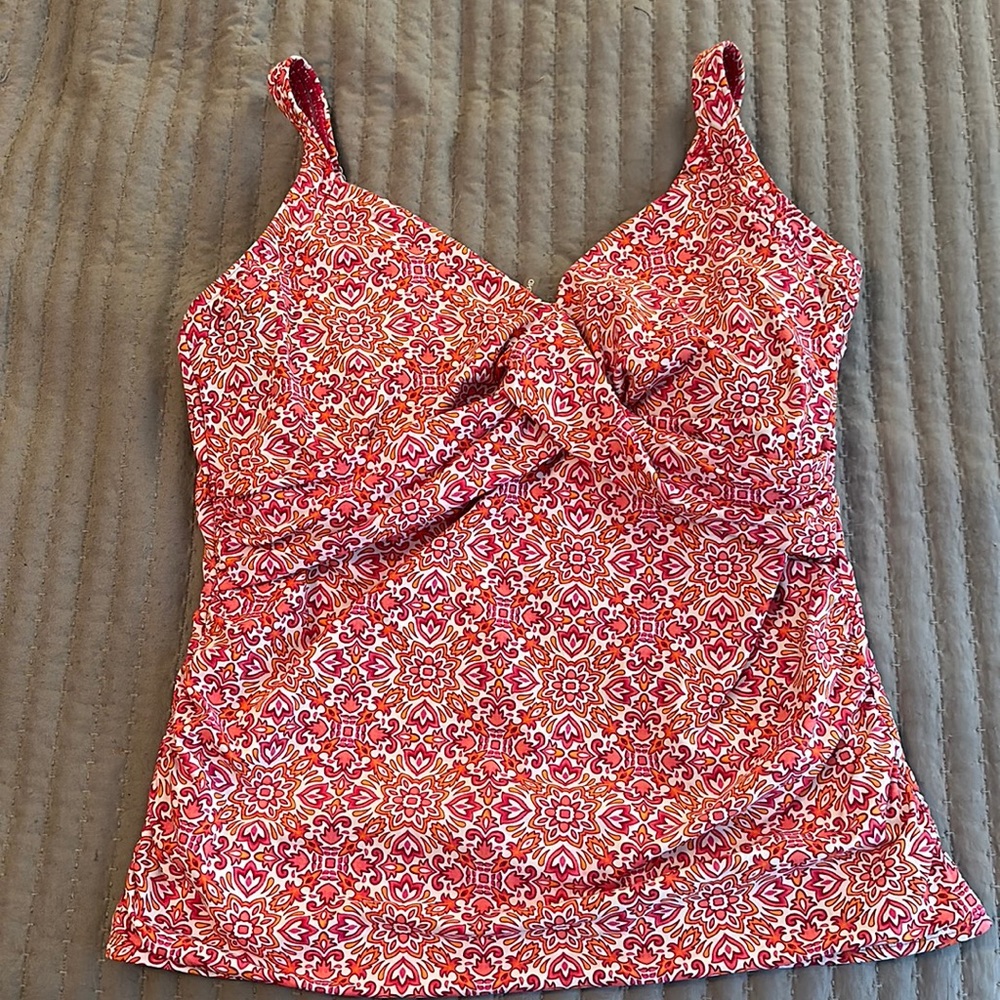Land’s End Tankini top - beautiful pink and orange